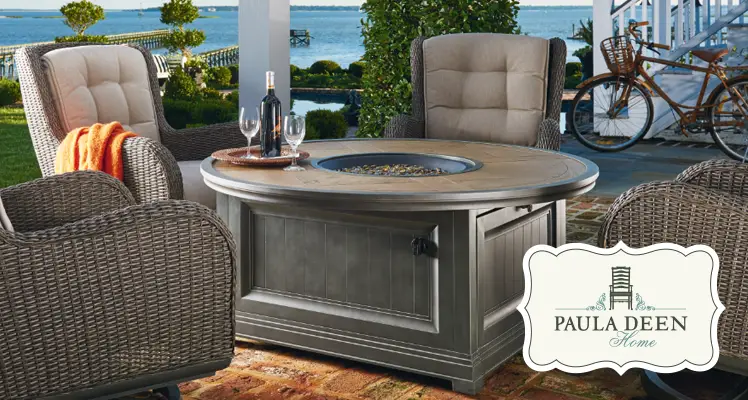 Enter the Paula Deen Outdoor Fourth of July Giveaway for your chance to win a gorgeous 5-Piece Fire Pit Chat Set from my Paula Deen Home Outdoor Dogwood collection,