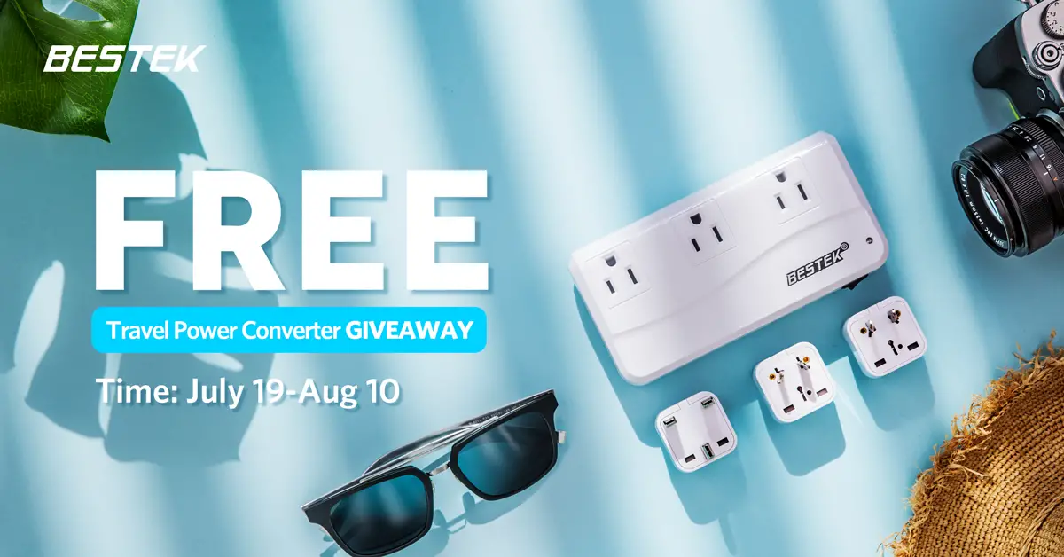 QUICK ENDING! BESTEK Power Converter and Amazon Gift Card Giveaway