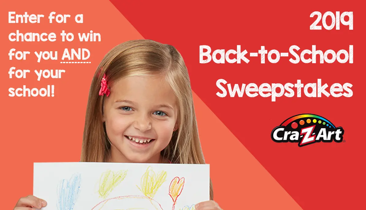 Enter the Cra-Z-Art Back-to-School Sweepstakes for your chance to win a Cra-Z-Art prize package for you and your school