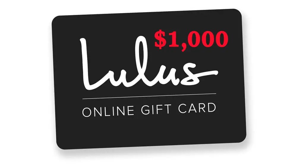 Enter the Lulus SPIN. SHOP. LOVE! Summer Sweepstakes for your chance to win a $1,000 lulus.com Gift Card.