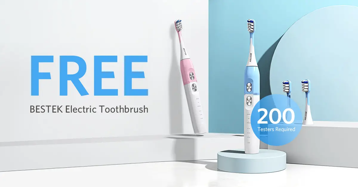 200 WINNERS! Enter for your chance to win a Free BESTEK M-Care Electric Toothbrush.