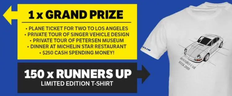 Enter for your chance to win the Ultimate VIP Car Enthusiast Experience in Michelin and Car Throttle's Official Sweepstakes one one of 150 limited edition t-shirts!
