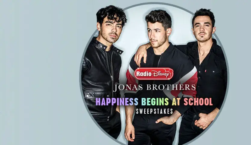 Enter for your chance to win a trip for 4 to Los Angeles, CA to meet the Jonas Brothers when you enter the Radio Disney Happiness Begins at School Sweepstakes.