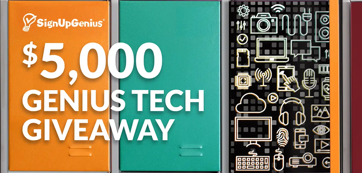 Enter for your chance to win $5,000 for your "Favorite School" and you could win a $100 Visa gift card if your school is chosen. SignUpGenius wants to empower educators and students by giving one school $5,000 for their technology needs.
