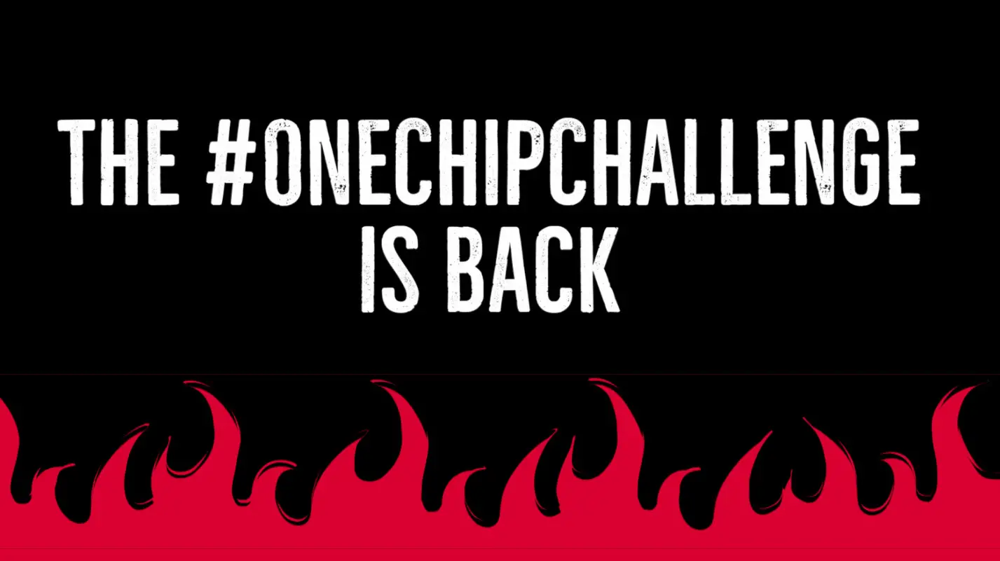 20,403 WINNERS! The Paqui #OneChipChallenge is back in black and it’s hotter than ever. One single chip with the heat of a thousand burning suns (roughly). Think you can handle it? Take the #OneChipChallenge and find out.