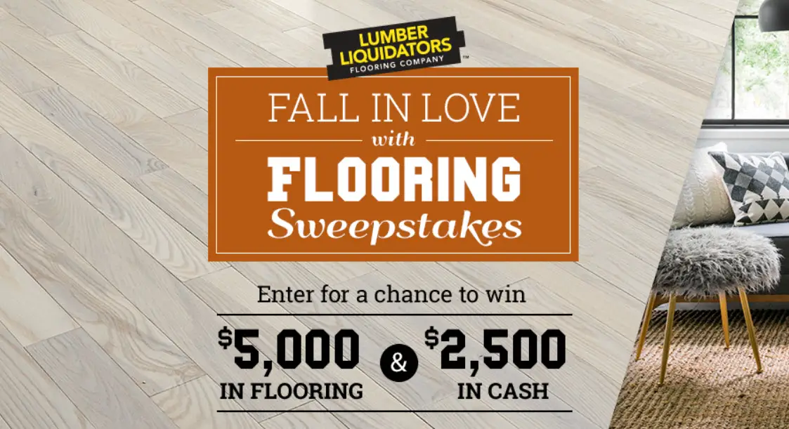 Enter for your chance to win $5,000 in flooring products from Lumber Liquidators, Inc.