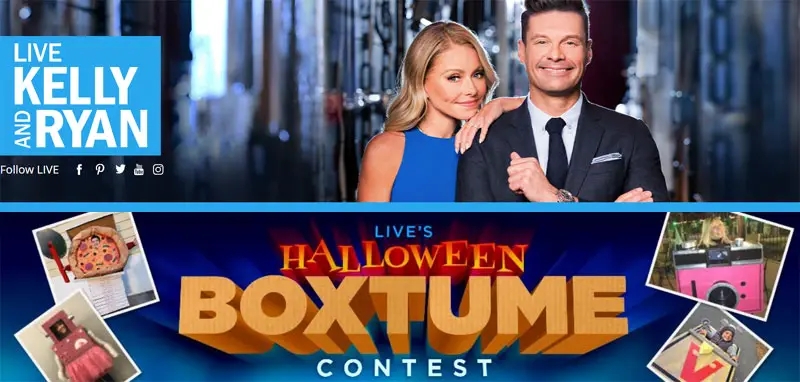 Enter LIVE's Halloween Boxtume Contest and you could win up to $5,000 in Amazon gift cards. Submit a photo of your Boxtume. What is a Boxtume? A Boxtume is a Box costume made from Amazon smile boxes. Boxtumes are a lot of fun to make and are great for all ages and group costumes big or small