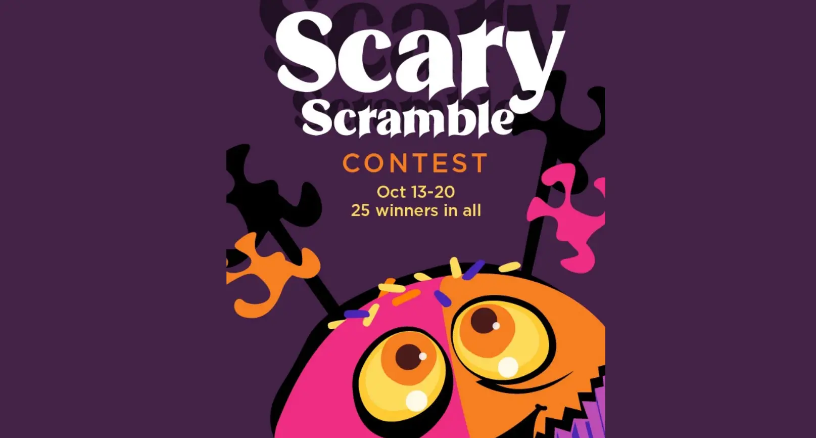 Play the Scary Scramble Contest each day from October 13 to October 20 for your chance to win a cookie deocrating prize pack from Imperial Sugar & Dixie Crystals