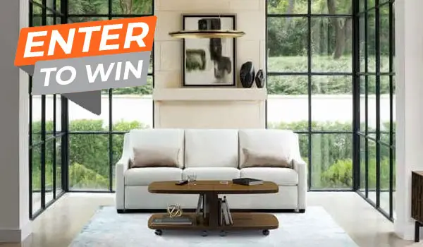 Enter Bob Vila’s $10,000 Spectacular Spare Room Giveaway daily for your chance to win a coffee table, console, and sleeper sofa!