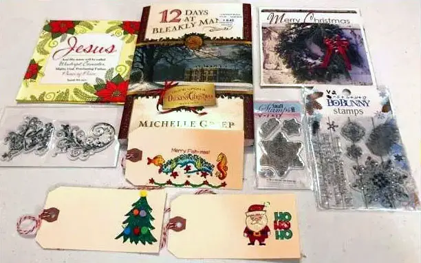 Enter to win the Christmas Spectacular Christmas Book, Acrylic Stamps, Cd’s & Designer Gift Tags prize package. One winner will get it all. $65 value.
