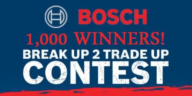 1,000 WINNERS! Enter for your chance to win a Bosch CORE18V battery and charger and one of 7 Bosch selected tools.