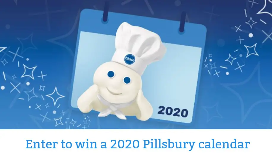 500 WINNERS! Enter for your chance to win a 2020 Pillsbury Recipe Calendar.