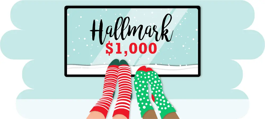 Here's your Hallmark Movie Dream Job - Watch 24 Hallmark Christmas Movies in 12 Days and Earn $1,000 cash!