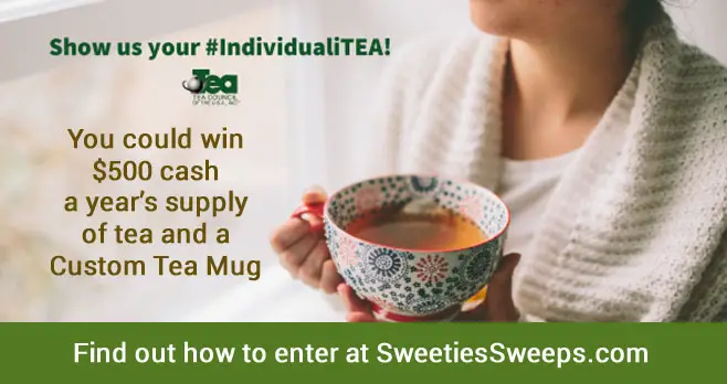 Enter for your chance to win $500, a year’s supply of tea and a custom tea mug! In celebration of National Hot Tea Day on January 12, 2020, the Tea Council of the USA has launched the fourth annual #IndividualiTEA Photo Sharing Sweepstakes to give tea lovers a chance to win $500, a year’s supply of tea and a custom tea mug!