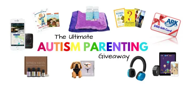 Enter for your chance to win the ultimate Autism parenting prize pack that includes an Angelsense GPS device, Forbrain Headset, Mightier game band & membership, Ark Therapeutic Products $100 Gift Card, a Harkla Weighted Blanket & Sleep aids, a, Simply Earth Essential Oils Recipe box, Findem’ Safe Scent Kit, Autism Questions Parents Ask by Dr. Sharon Mitchell (softcover) Adventures with Big E Hardcover Book, Social Stories by MVPKids (hardcover), & Normal for Me by Tamara K Anderson (softcover) - a $1,200 value!