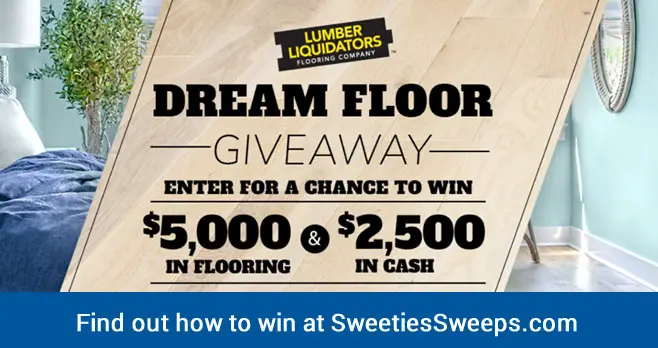 Enter for your chance to win $5,000 in flooring products from Lumber Liquidators and a check for $2,500. You can enter DIY Network's Lumber Liquidators Dream Floor Giveaway daily for your chance to win.