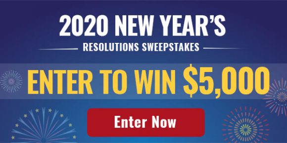 Enter for your chance to win $5,000 from Money Talk News. Are you already thinking about your money resolutions for 2020? Enter the Money Talks News 2020 New Year's Resolution Sweepstakes for your chance to win $5,000 to help make your financial dreams a reality!