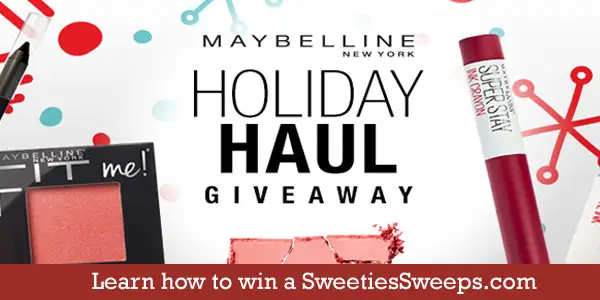 Maybelline is gifting their exclusive Holiday Haul makeup kit ( featuring #SuperStay Ink Crayon and $50 of #Maybelline products) to 30 lucky winners. Enter now for your chance to win a Free Maybelline beauty bundle.