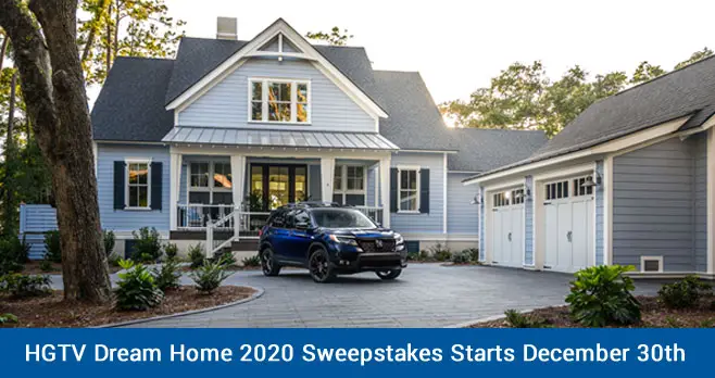 The 20202HGTV Deam Home Sweepstakes is right around the corner. You get the chance to own an amazing custom designed HGTV house, a car, and cash! You could win a home on Hilton Head Island in South Carolina.