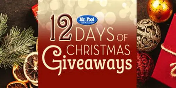 Enter for your chance to win prize from Mr. Food Test Kitchen. Every year Mr. Food gets together with a bunch of their friends to give you the chance to win fantastic holiday prizes. When it comes to spreading holiday cheer, the Mr. Food 12 Days of Christmas Giveaway is sure to do the trick. 