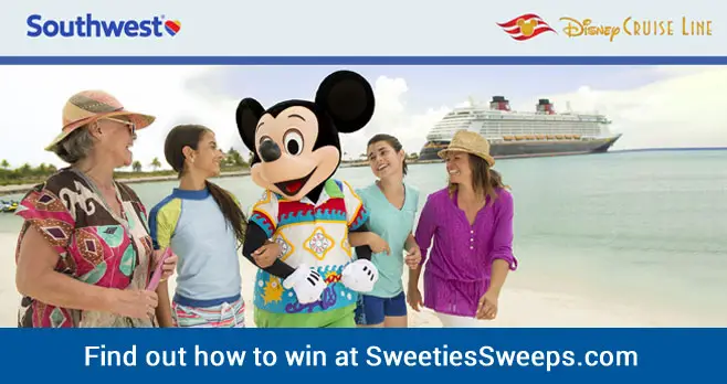 Enter for your chance to win 7-Night Eastern or Western Caribbean Disney Cruise Line vacation when you enter the #Southwest Disney Set Sail Caribbean Cruise Sweepstakes