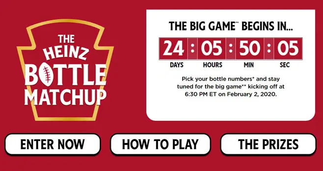 Heinz Bottle Matchup Sweepstakes (2,001 Prizes)