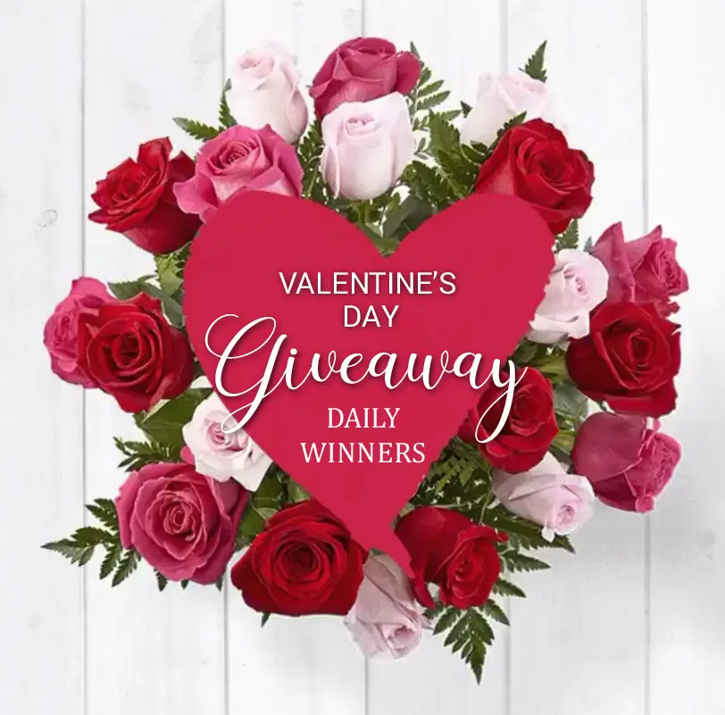 FTD is giving way Valentine's Day prizes each day through February 10th. Enter daily on Facebook and Instagram for your chance to win.