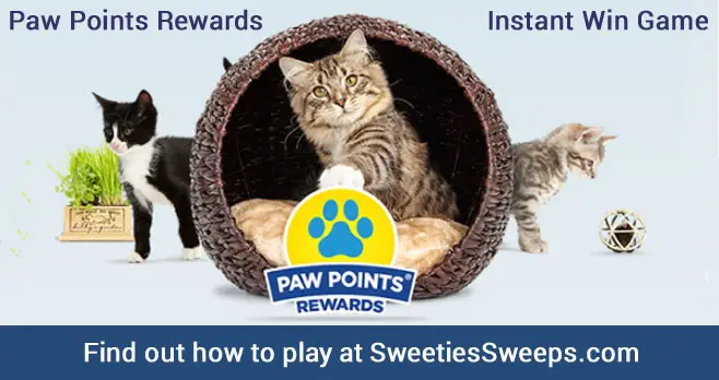 Enter for your chance to win to play the Paw Points January Instant Win Game for a chance to win cat-tastic prizes instantly!