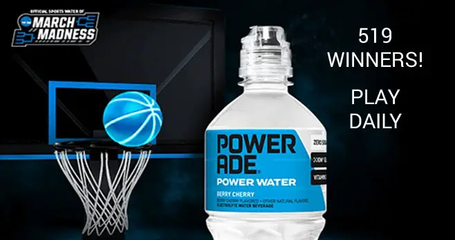 Now through April 6th, try your luck on the new Powerade Basketball Instant Win Game for your chance to win daily! No Purchase, Scan, or App Required to enter or win.