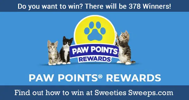 Play this month's Paw Points Instant Win Game for your chance to win Free gift cards or a “cats on glass” hat. There are 378 prizes to be won. What are you waiting for?