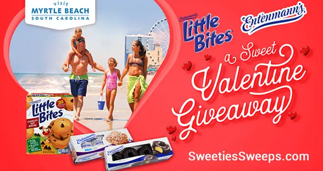Enter for your chance to win a family vacation to Myrtle Beach, SC when you enter the Entenmann's and Little Bites Sweet Valentine Giveaway plus one winner each week will win a week's supply of Little Bites product