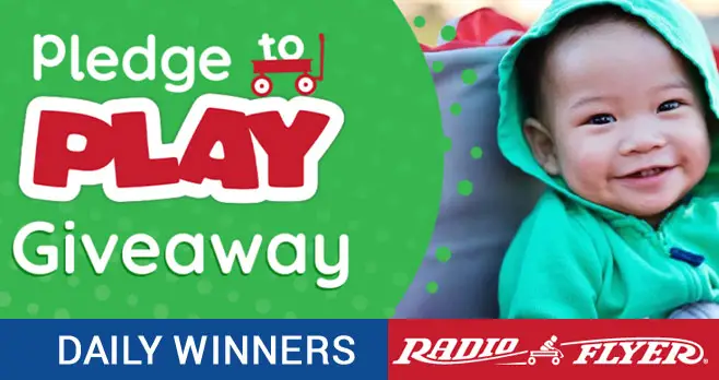 Radio Flyer is giving away one toy daily until April 24th. The prize changes each day; check out the calendar on the website for all the great toys. Every entry is only for that day, so be sure to come back for more chances to win!