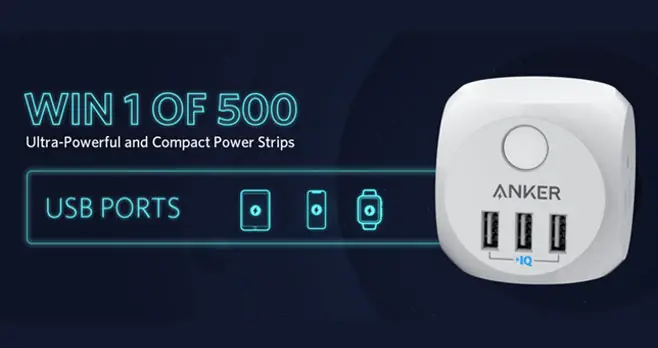 Enter for your chance to win 1 of 500 Anker PowerPort Cubes. Light and compact to go where you go, PowerPort Cube is the ultimate space-saving power station for your appliances and mobile devices. 3 AC Outlets and 3 USB Ports. Advanced Safety