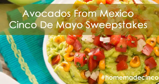 As long as there’s Guac, there’s Cinco! Enter to win the grand prize of $500 or one of the daily $50 prizesby posting a pic of your guacamole on Instagram and use #homemadecinco and @AvocadosFromMexico in the caption.