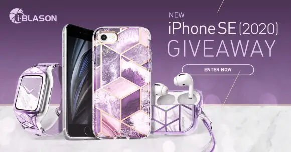Enter for your chance to win an iPhone SE (2020) + Apple Watch Series 5 + AirPods Pro + 3 Cases of Your Choice by i-Blason. Total Prize Value $1,125