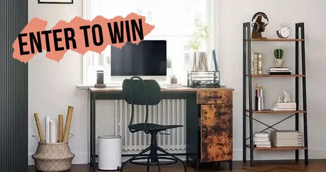 Enter daily for a chance to win home office furnishings from VASAGLE! VASAGLE by SONGMICS is a furniture brand with a difference. With stylish, affordable home furnishings delivered right to your door, shop online for an instant room reboot. 