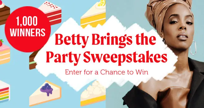 Enter The #BettyBringsTheParty Sweepstakes for a chance to win an extra-special birthday baking kit and a "Happy Birthday" shout-out from Kelly Rowland!