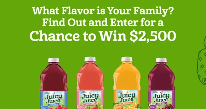 What Juicy Flavor is Your Family? Find out and enter for a chance to win $2,500 from Juicy Juice. Want to see how you can use your family’s favorite Juicy Juice flavors in exciting new ways? Check out some of these delicious and bold recipes perfect for a family as adventurous as yours.