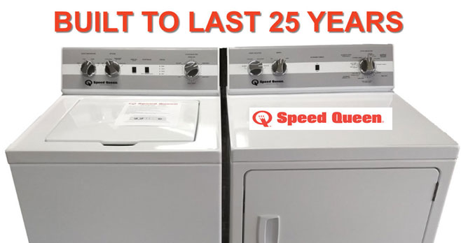 Get in on the action for a chance to win! Speed Queen is giving one lucky winner a brand new washer and dryer, and a set to donate to a family in need. Come back every day until June 12th to enter.