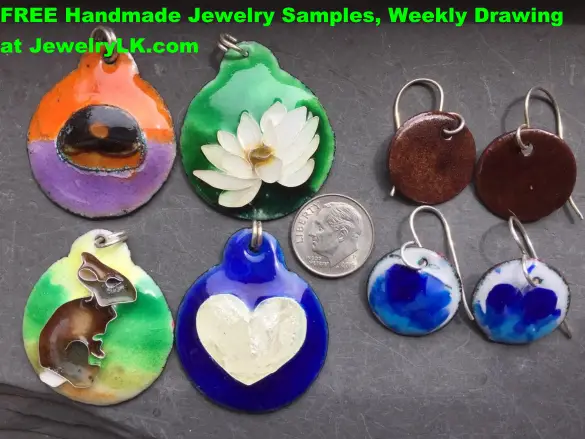 Enter for your chance to win a FREE handmade enamel jewelry item of your choice valued at $30 to $75 from JewelryLK.com. Every Friday, one winner will be randomly chosen to win.