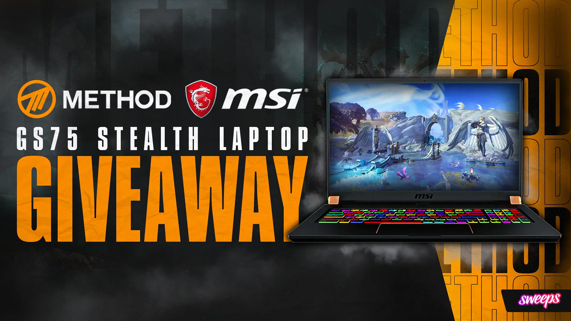Enter for your chance to win a GS75 Stealth Gaming Laptop ($2,500 Retail Value). Method and MSI are excited to announce this GS75 Stealth Gaming Laptop giveaway. One winner will be drawn and notified via email to claim their prize and will also be announced on their Twitter page. 