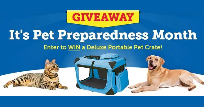 Enter for your chance to win a Deluxe Portable Soft Pet Crate from 1-800-PetMeds!