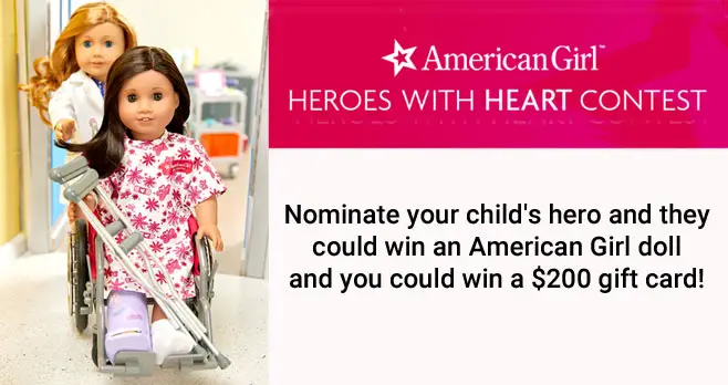 Enter for your chance to win an American Girl doll + $200 gift card. Does your child know a local nurse, grocery store employee, emergency responder, or another essential worker who is making a difference during this difficult time? Parents, send a photo of your child's hero, plus a description of their occupation and how they are helping your community in 250 words or less to be entered for your chance to win.