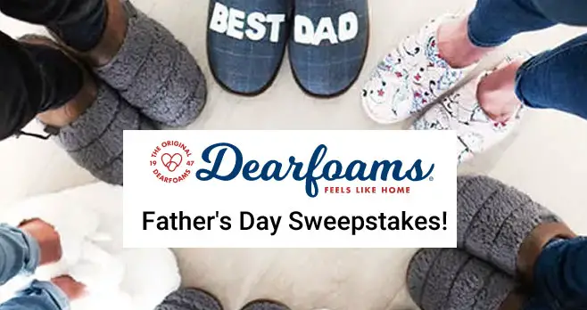 Enter for your chance to win Dearfoams slippers and $50 in cash! Upload a photo of your hero, Tell us about the father figure in your life and why they’re your hero and you will be entered to win 2 pairs of slippers (one for you and one for your hero) as well as a $50 gift card! 