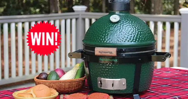Enter for your chance to win a Big Green Egg grill.