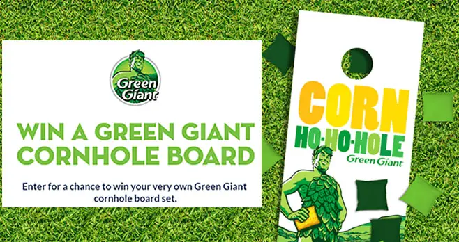 40 WINNERS! Enter for your chance to win your very own Cornhole Board from Green Giant.