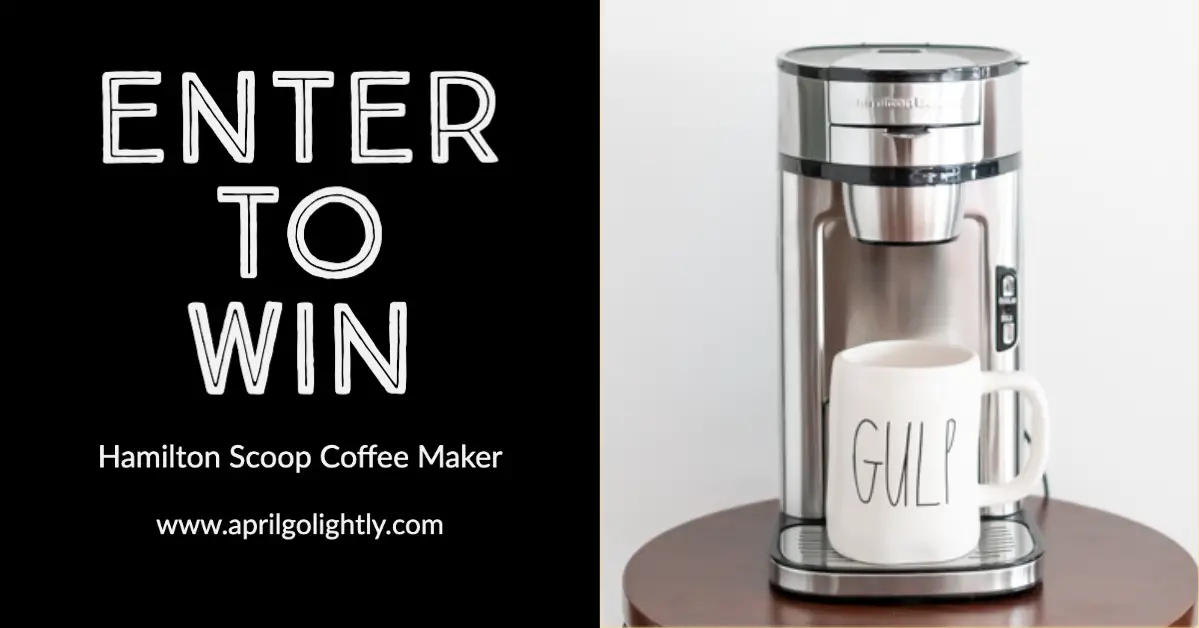 Enter for your chance to win a Hamilton Scoop Coffee Maker