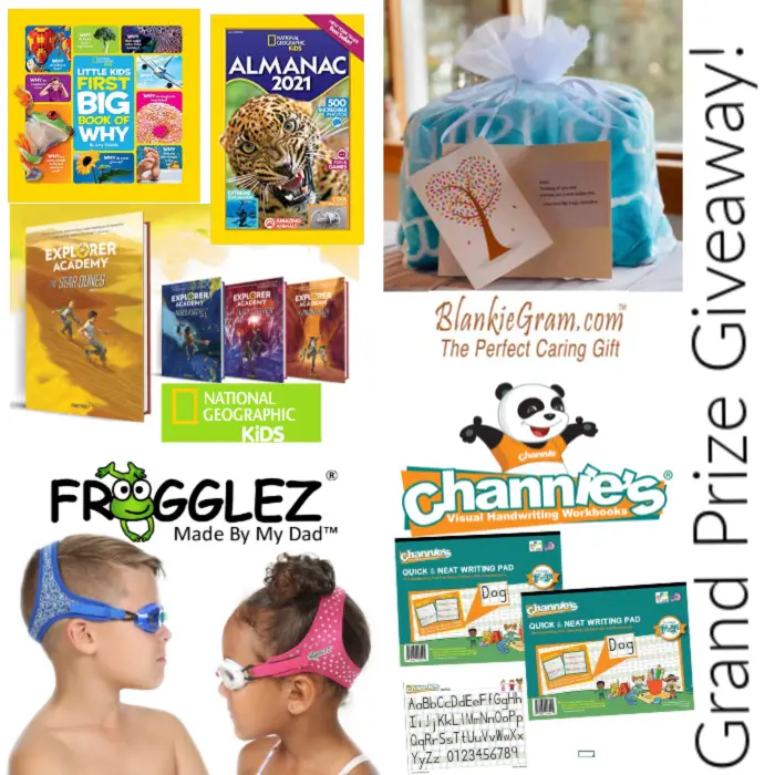 One lucky entrant selected by the entry form will receive a Come Out & Play Grand Prize Package from National Geographic, Channies, Frogglez, and Blankiegram. 