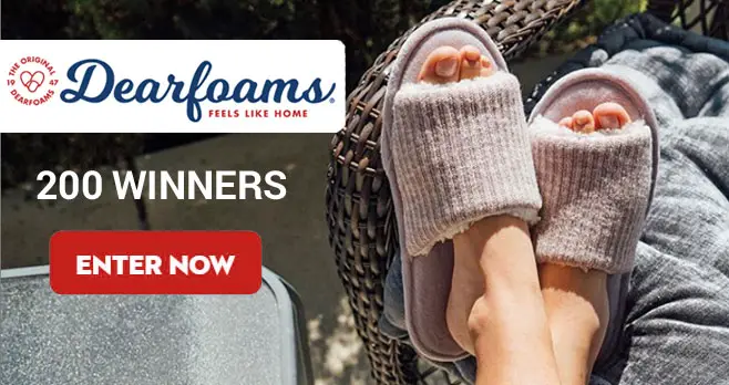 200 WINNERS! Enter for your chance to win a pair of #Dearfoams slippers.