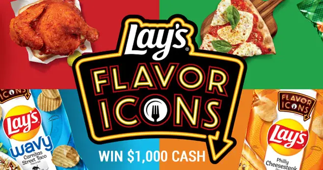 Enter for your chance to win $1,000 in cash! Lay's has turned iconic dishes from the hottest restaurants into tasty perfection and every bag is a chance to win $1,000 CASH. Are you feeling lucky?
